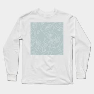 Topographic Pattern Long Sleeve T-Shirt